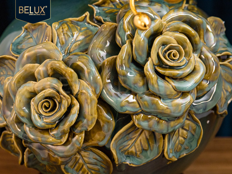 Chậu Lan Vàng Tụ Bảo mạ vàng 24k&nbsp;cao 55cm